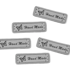 Handmade-merkit 5kpl, Harmaa