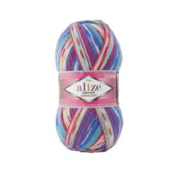 Alize Superwash -sukkalanka, Kirjava -Langat Maailma superwash comfort socks 7654 1